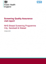Screening Quality Assurance visit report: NHS Breast Screening Programme City, Sandwell & Walsall
